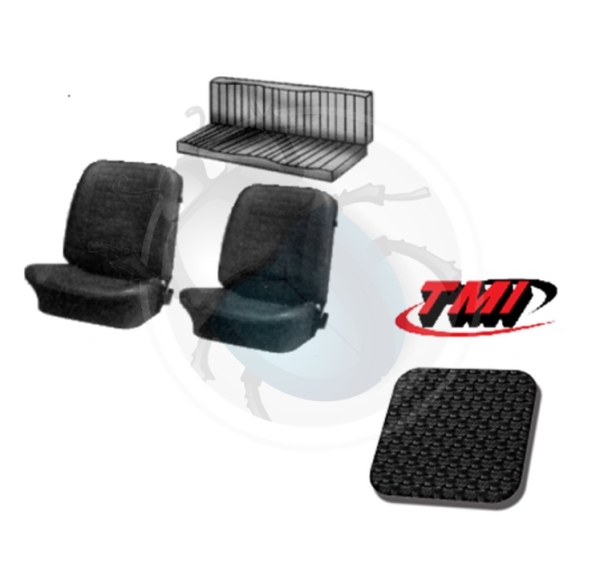 KG CABRIO SEAT COVER SET BLACK 72-74 BASKET WEAVE